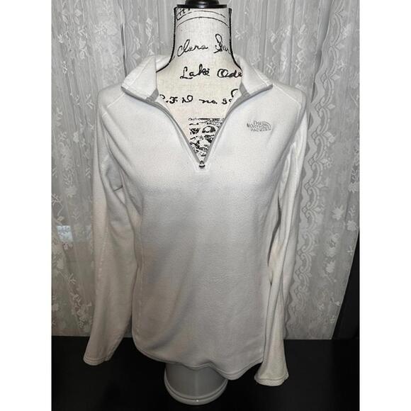 The North Face Sweaters - The North Face White Fleece Quarter-Zip Pullover – Women’s Size S